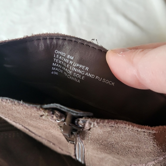 Steve Madden Ohio suede fringe ankle boot brown women's size 8 - Picture 10 of 10